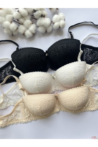 Мереживний бюстгальтер балконет з пуш-ап Onita de Mas (Donafen) 5180